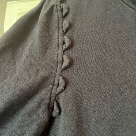 Anthropologie| Lilka gray zip up hoodie with bow pockets size M - Picture 4 of 6